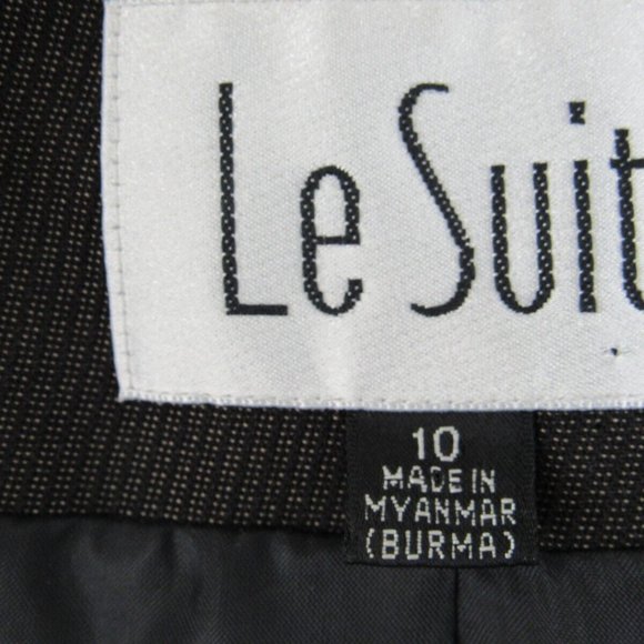 Vintage Le Suit Women SZ 10 Brown 3Piece Suit Jacket Pants Skirt Set PLEASE READ - Picture 9 of 11